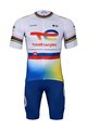 BONAVELO Kurzarm Radtrikot und Shorts - TOTAL ENERGIES 2024 - Blau/Weiß/Gelb