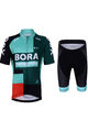 BONAVELO Kurzarm Radtrikot und Shorts - BORA 2022 KIDS - Grün/Weiß/Schwarz