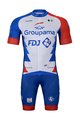 BONAVELO Kurzarm Radtrikot und Shorts - GROUPAMA FDJ 2022 - Blau/Weiß/Rot