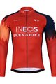 BONAVELO Langarm Fahrradtrikot für den Winter - INEOS 2024 WINTER - Rot/Blau