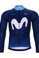 BONAVELO Langarm Fahrradtrikot für den Winter - MOVISTAR 2024 WINTER - Weiß/Blau