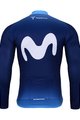 BONAVELO Langarm Fahrradtrikot für den Winter - MOVISTAR 2024 WINTER - Weiß/Blau