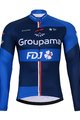 BONAVELO Langarm Fahrradtrikot für den Winter - FDJ 2025 WINTER - Blau/Schwarz