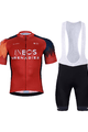 BONAVELO Kurzarm Radtrikot und Shorts - INEOS GRENADIERS '24 - Schwarz/Rot