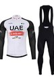 BONAVELO Radtrikot und Hose für den Winter - UAE 2024 WINTER - Schwarz/Weiß/Rot
