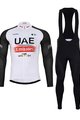 BONAVELO Radtrikot und Hose für den Winter - UAE 2023 WINTER - Schwarz/Rot/Weiß