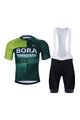 BONAVELO Kurzarm Radtrikot und Shorts - BORA 2024 - Rot/Schwarz/Grün