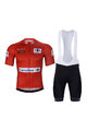 BONAVELO Kurzarm Radtrikot und Shorts - LA VUELTA - Rot/Schwarz