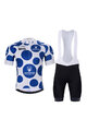 BONAVELO Kurzarm Radtrikot und Shorts - LA VUELTA - Weiß/Schwarz/Blau