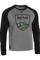 ROCDAY Langarm Fahrrad-Shirt - CREST - Schwarz/Grau