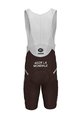 ROSTI Kurze Fahrradhose mit Trägern - AG2R 2020 - Braun