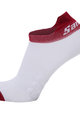 SANTINI Knöchelhohe Fahrradsocken - CLASSE - Weiß/bordeaux