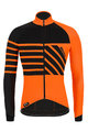 SANTINI Langarm Fahrradtrikot für den Winter - SVOLTA WINTER - Schwarz/Orange