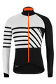 SANTINI Langarm Fahrradtrikot für den Winter - SVOLTA WINTER - Weiß/Schwarz