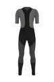 SANTINI Lange Fahrradhose mit Trägern - VEGA GRIDO WINTER - Grau/Schwarz