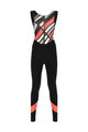 SANTINI Lange Fahrradhose mit Trägern - CORAL RAGGIO LADY - Schwarz/Rosa