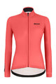 SANTINI Langarm Fahrradtrikot für den Winter - COLORE LADY WINTER - Rosa