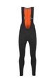 SANTINI Lange Fahrradhose mit Trägern - LAVA WINTER - Schwarz/Orange