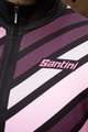 SANTINI Langarm Fahrradtrikot für den Winter - CORAL RAGGIO LADY - Rosa/Schwarz