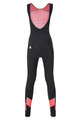 SANTINI Radtrikot und Hose für den Winter - CORAL B. LADY WINTER - Schwarz/Rosa