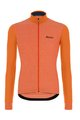 SANTINI Langarm Fahrradtrikot für den Winter - COLORE PURO WINTER - Orange