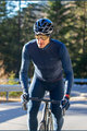 SANTINI Radtrikot und Hose für den Winter - COLORE PURO WINTER - Blau/Schwarz