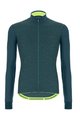 SANTINI Langarm Fahrradtrikot für den Winter - COLORE PURO WINTER - Grün