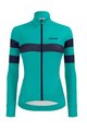 SANTINI Langarm Fahrradtrikot für den Winter - CORAL BENGAL LADY - Blau