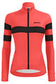 SANTINI Radtrikot und Hose für den Winter - CORAL B. LADY WINTER - Schwarz/Rosa