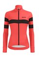 SANTINI Langarm Fahrradtrikot für den Winter - CORAL BENGAL LADY - Rosa