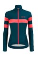 SANTINI Langarm Fahrradtrikot für den Winter - CORAL BENGAL LADY - Blau