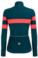 SANTINI Radtrikot und Hose für den Winter - CORAL B. LADY WINTER - Schwarz/Blau/Rosa