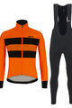 SANTINI Fahrradjacke und Hose für den Winter - COLORE BENGAL WINTER - Schwarz/Orange