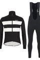 SANTINI Fahrradjacke und Hose für den Winter - COLORE BENGAL WINTER - Weiß/Schwarz