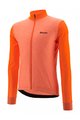 SANTINI Langarm Fahrradtrikot für den Winter - SANTINI COLORE PURO - Orange