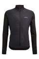 SANTINI Langarm Fahrradtrikot für den Winter - SANTINI COLORE PURO - Schwarz