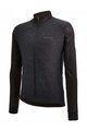 SANTINI Langarm Fahrradtrikot für den Winter - SANTINI COLORE PURO - Schwarz