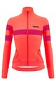 SANTINI Radtrikot und Hose für den Winter - CORAL BENGAL+OMNIA W - Schwarz/Rosa