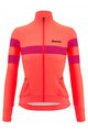 SANTINI Langarm Fahrradtrikot für den Winter - CORAL BENGAL LADY - Rosa