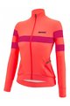 SANTINI Langarm Fahrradtrikot für den Winter - CORAL BENGAL LADY - Rosa