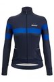 SANTINI Radtrikot und Hose für den Winter - CORAL BENGAL+OMNIA W - Schwarz/Blau