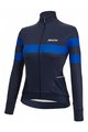 SANTINI Langarm Fahrradtrikot für den Winter - CORAL BENGAL LADY - Blau