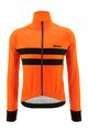 SANTINI Fahrradjacke und Hose für den Winter - COLORE HALO + LAVA - Orange/Schwarz