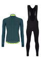 SANTINI Radtrikot und Hose für den Winter - COLORE PURO+OMNIA - Schwarz/Grün