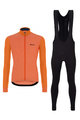 SANTINI Radtrikot und Hose für den Winter - COLORE PURO+OMNIA - Orange/Schwarz