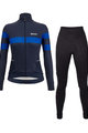 SANTINI Radtrikot und Hose für den Winter - CORAL BENGAL+OMNIA W - Schwarz/Blau