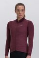 SANTINI Langarm Fahrradtrikot für den Winter - PURE LADY - bordeaux