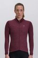 SANTINI Langarm Fahrradtrikot für den Winter - PURE LADY - bordeaux
