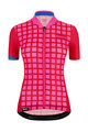 SANTINI Kurzarm Fahrradtrikot - SLEEK GRIDO - Blau/Rosa