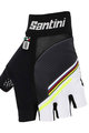 SANTINI Fingerlose Fahrradhandschuhe - UCI GEL - Schwarz/Weiß